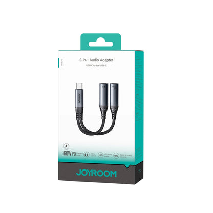 USB-C Audio Cable - 2 x USB-C Joyroom SY-C03, 0.14m, Black