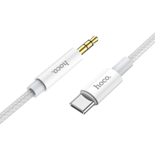 Cabo de Áudio USB-C - 3.5mm HOCO UPA19, 1m, Prateado