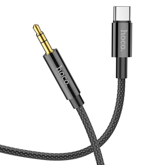 Cabo de Áudio USB-C - 3.5mm HOCO UPA19, 1m, Preto
