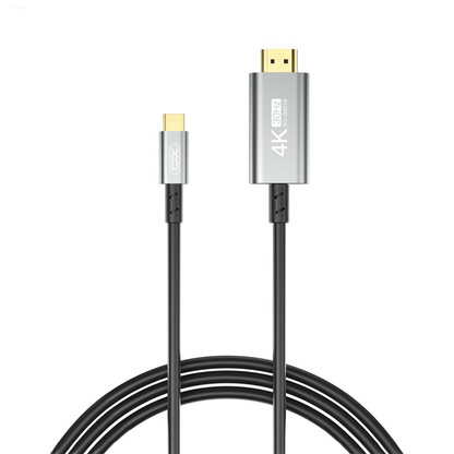 Cabo Áudio e Vídeo USB-C - HDMI XO Design GB019, 1.8m, Preto