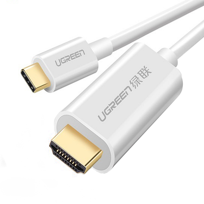 Cabo Áudio e Vídeo USB-C - HDMI UGREEN MM121, 1.5m, Branco