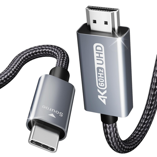 Cabo de Áudio e Vídeo USB-C - HDMI Benfei, 0,9m, Cinzento