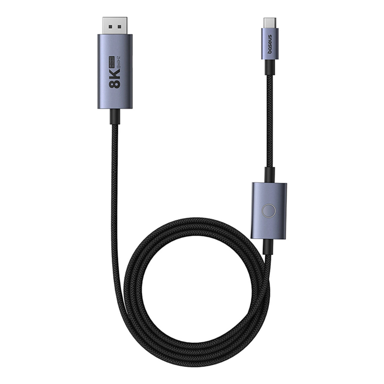 Cabo áudio e vídeo USB-C USB-C - DisplayPort Baseus, 8K, 1,5 m, 1,5 m, Preto B006337070D111-02