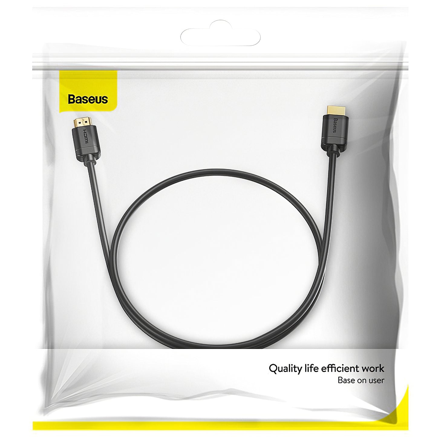 Cabo vídeo Baseus, HDMI - HDMI, 4K, 2m, preto CAKGQ-B01