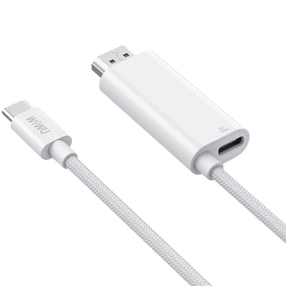 Cabo áudio e vídeo USB-C - HDMI WiWu Wi-PS001, 1,8 m, branco