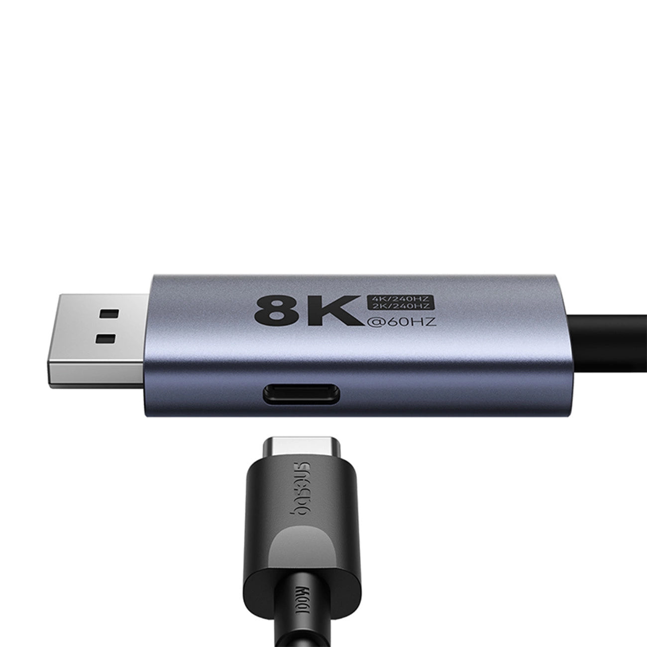 Cabo áudio e vídeo USB-C USB-C - DisplayPort Baseus, 8K, 1,5 m, 1,5 m, Preto B006337070D111-02