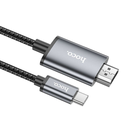 Cabo Áudio e Vídeo USB-C - HDMI HOCO UA27, 2m, Cinzento