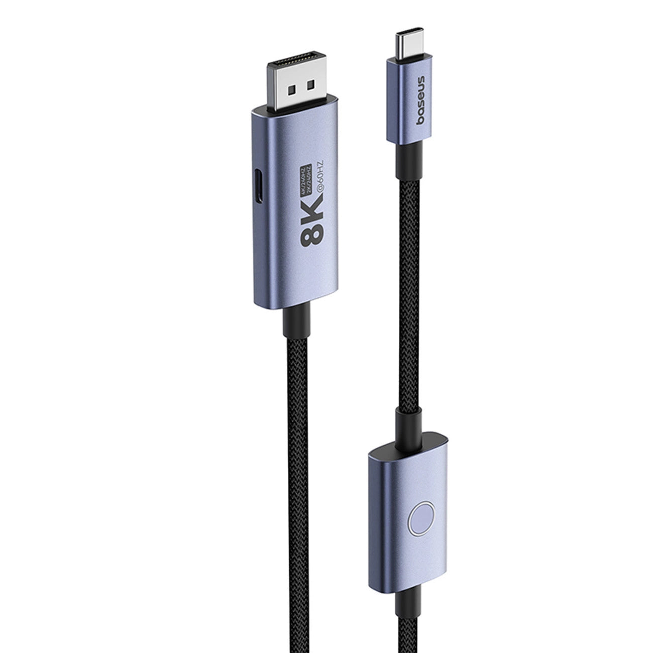 Cabo áudio e vídeo USB-C USB-C - DisplayPort Baseus, 8K, 1,5 m, 1,5 m, Preto B006337070D111-02