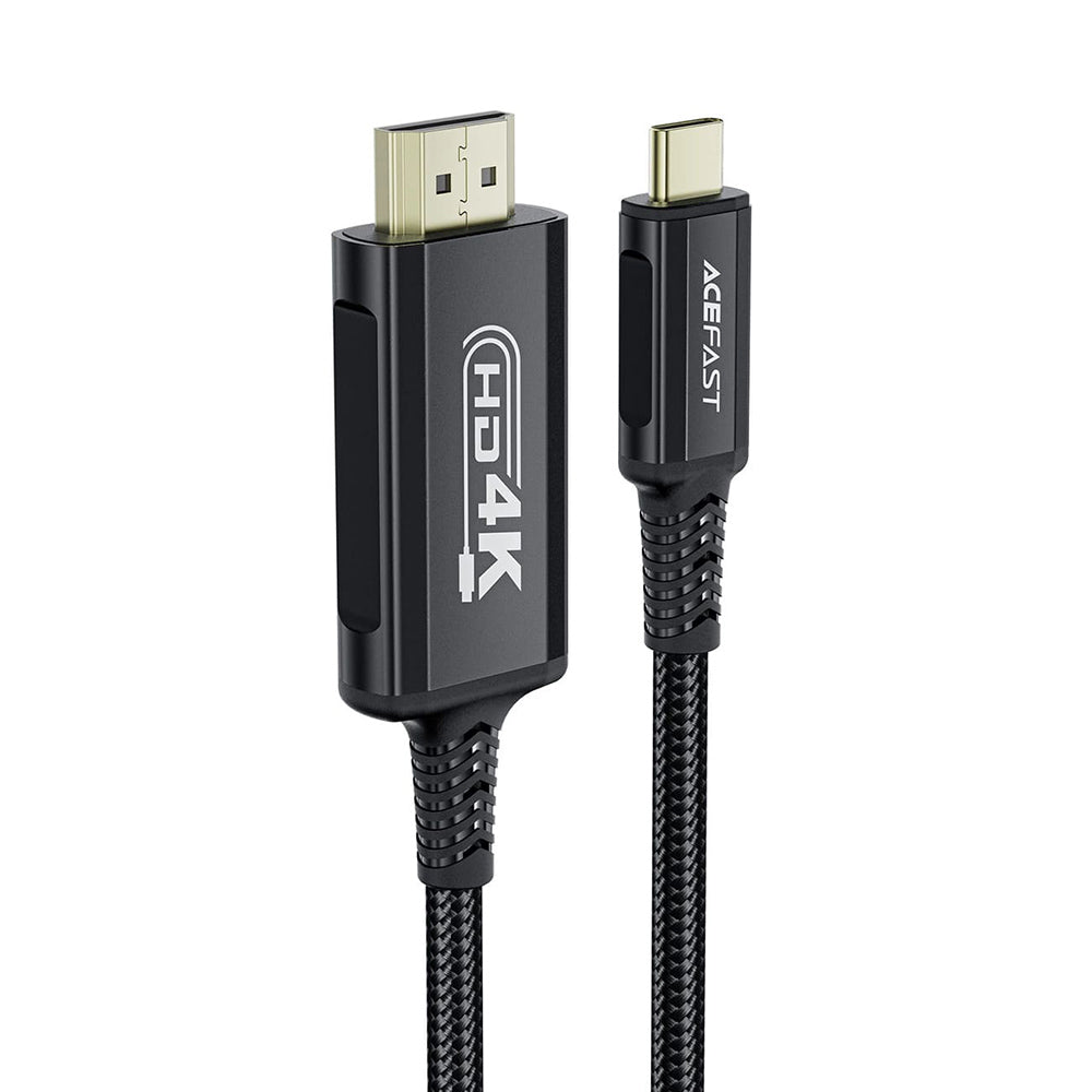 Cabo Áudio e Vídeo USB-C - HDMI Acefast C1-10, 1.8m, Preto