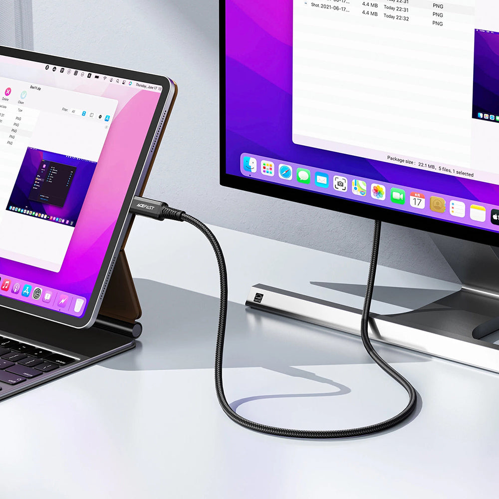 Cabo Áudio e Vídeo USB-C - HDMI Acefast C1-10, 1.8m, Preto