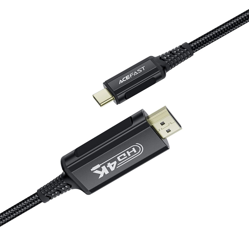 Cabo Áudio e Vídeo USB-C - HDMI Acefast C1-10, 1.8m, Preto