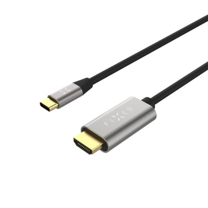 Cabo Áudio e Vídeo USB-C - HDMI Fixo, 2m, Cinzento