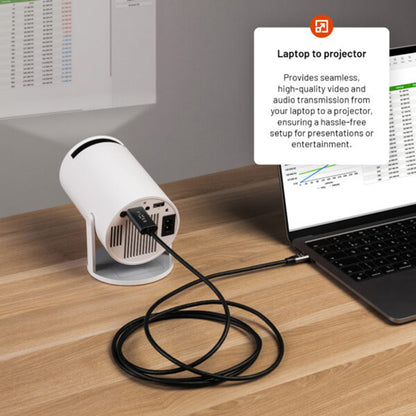 Cabo Áudio e Vídeo USB-C - HDMI Fixo, 2m, Cinzento