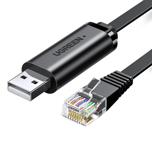 Cabo de Consola USB UGREEN CM204, RJ45, 3m, Preto