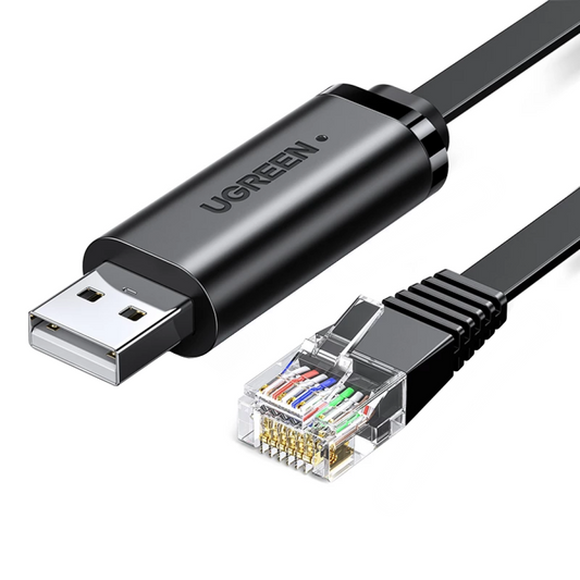 Cabo de Consola USB UGREEN CM204, RJ45, 3m, Preto, Recondicionado