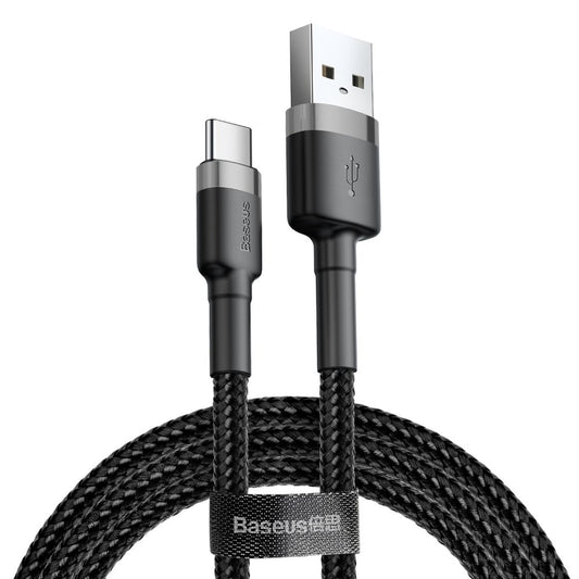 Cabo de carregamento e dados USB-A para USB-C Baseus Cafule, 18W, 3m, cinzento CATKLF-UG1 CATKLF-UG1