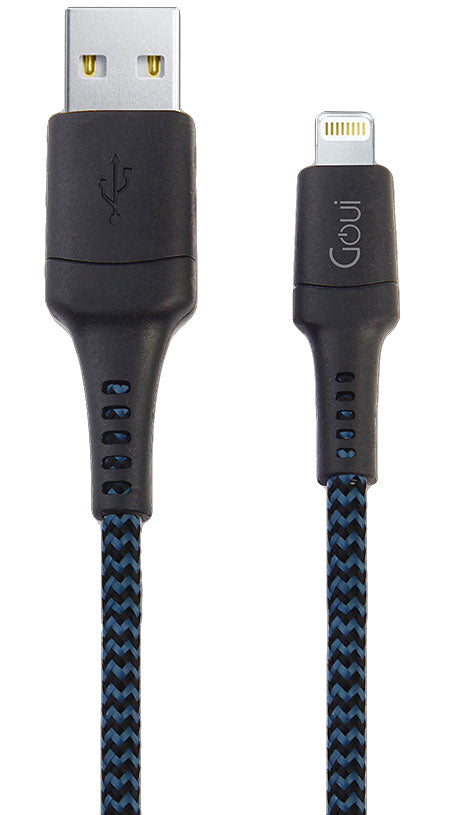 Cabo de carregamento e dados USB-A - Lightning Goui Tough, 18W, 1,5 m, azul G-LC15-8PINBK