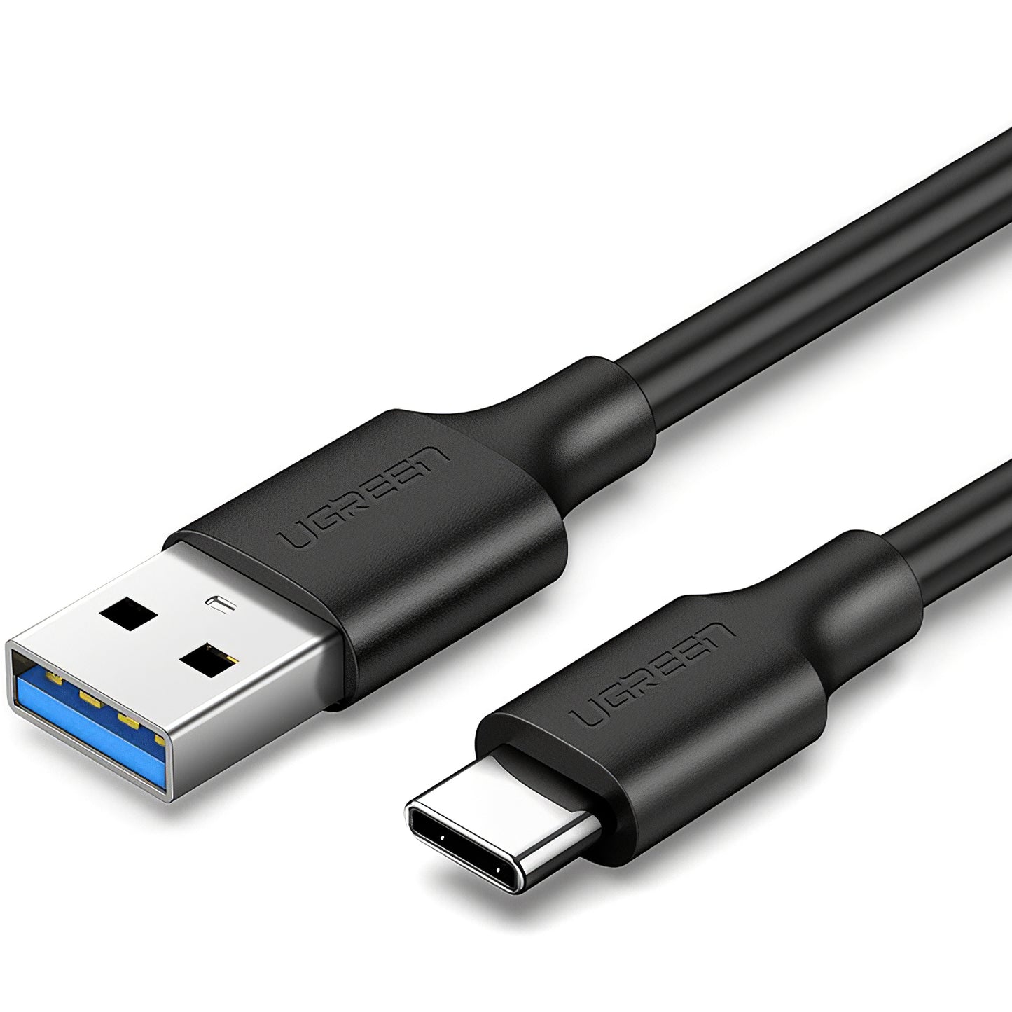 Cabo de Dados e Carregamento USB-A - USB-C UGREEN US184, 60W, 2m, Preto