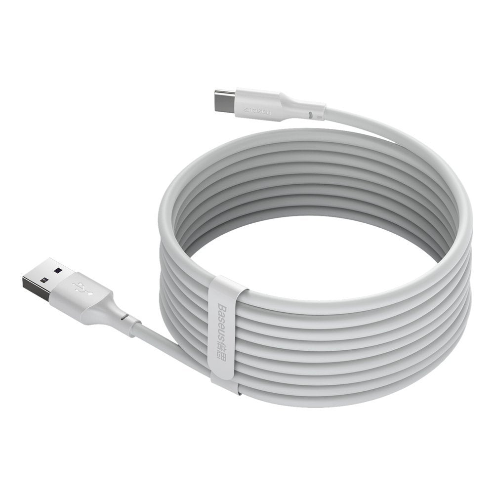 Cabo de carregamento e dados de baseus USB-A para USB-C, 40W, 1,5 m, branco TZCATZJ-02