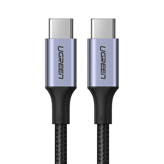 Cabo de Dados e Carregamento USB-C - USB-C UGREEN US316, 100W, 2m, Cinzento