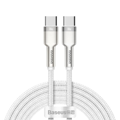 Cabo de carregamento e dados USB-C - Cabo USB-C Baseus Cafule, 100W, 2m, Branco CATJK-D02 