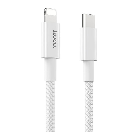 Cabo de Dados e Carregamento USB-C - Lightning HOCO X56, 20W, 1m, Branco