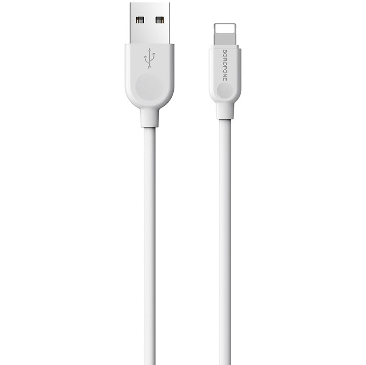 Cabo de carregamento e dados USB-A - Lightning Borofone BX14 LinkJet, 18W, 1m, Branco