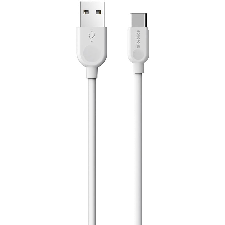 Cabo de carregamento e dados USB-A - USB-C Borofone BX14 LinkJet, 18W, 1m, Branco