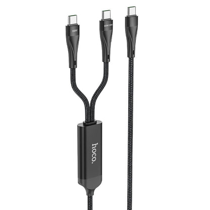 Cabo de carregamento e dados USB-C - USB-C HOCO U102 Super, 100W, 1,2 m, preto