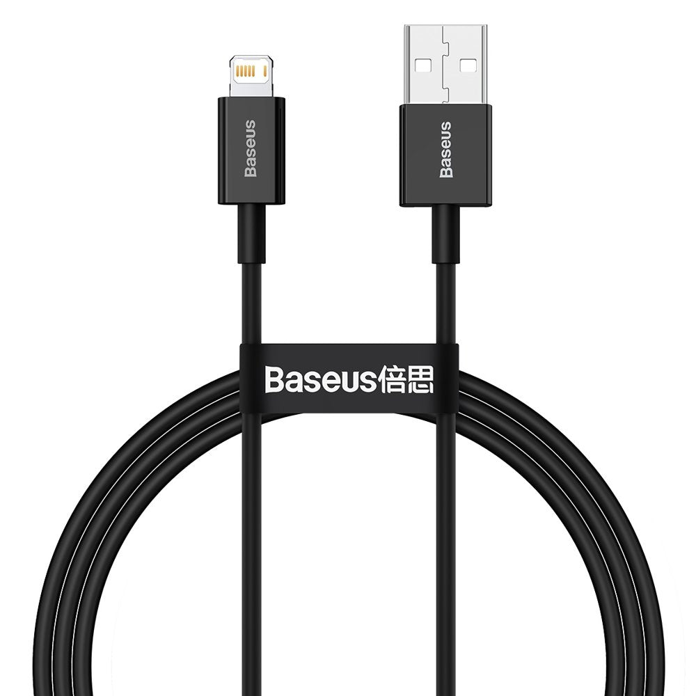 Cabo de carregamento e dados USB-A - Lightning Baseus Superior Series, 20W, 1m, Preto CALYS-A01