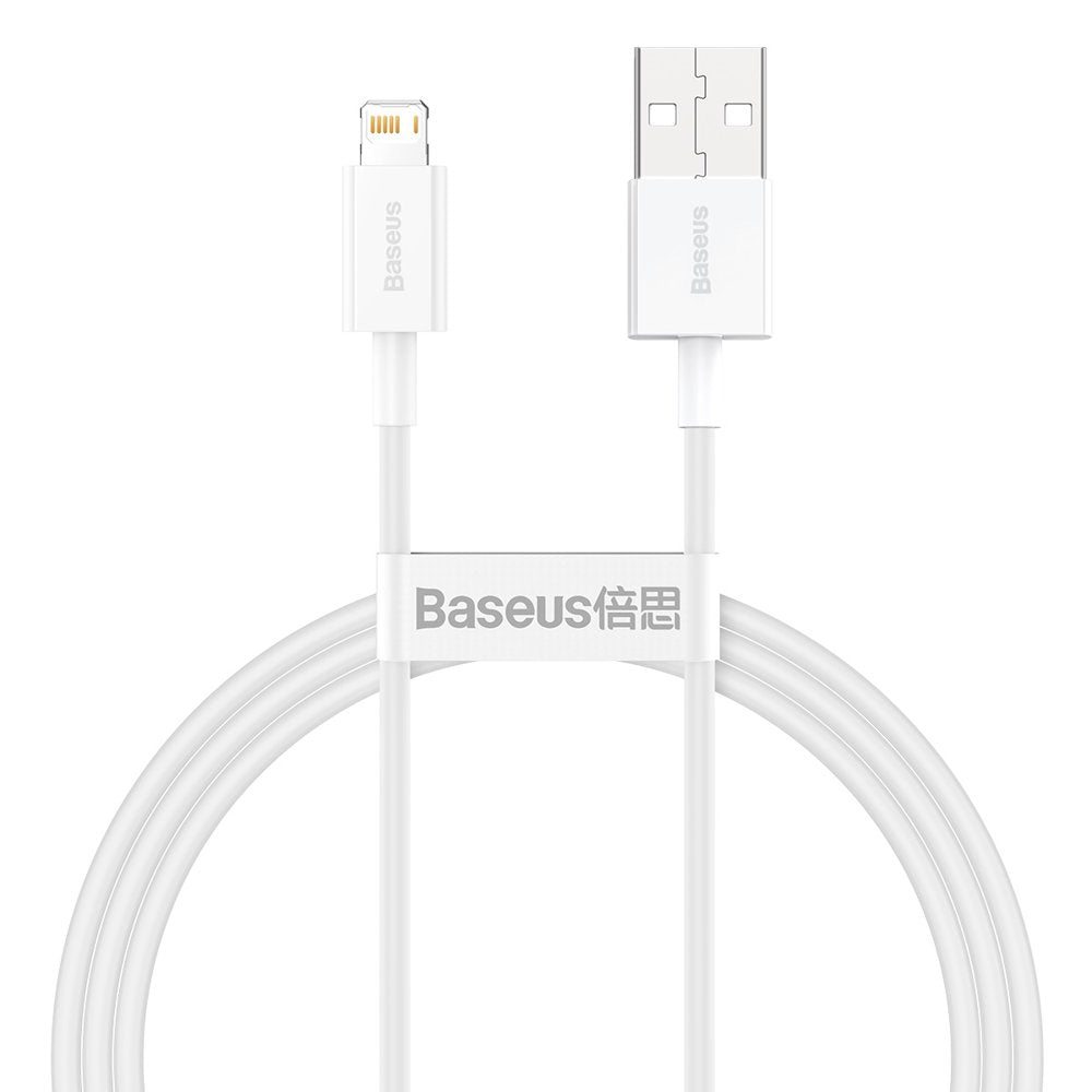 Cabo de carregamento e dados USB-A - Lightning Baseus Superior Series, 20W, 1m, Branco CALYS-A02