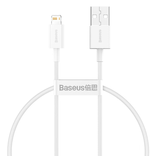 Cabo de carregamento e dados USB-A - Lightning Baseus Superior Series, 20W, 0,25m, Branco CALYS-02