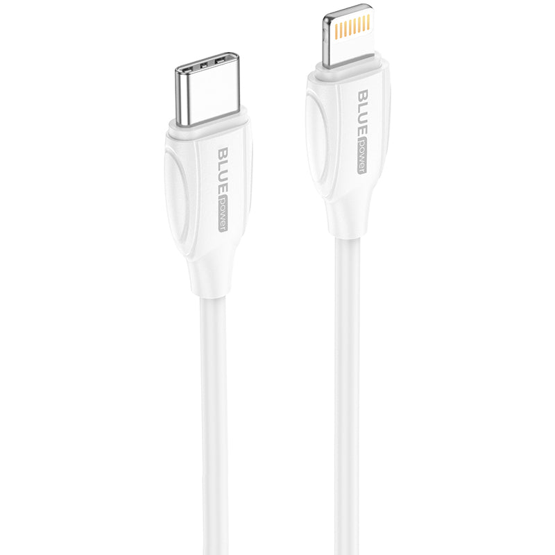 Cabo de carregamento e dados BLUE Power USB-C - Lightning Cabo de carregamento e dados BLUE Power B2BX19, 18W, 2m, branco