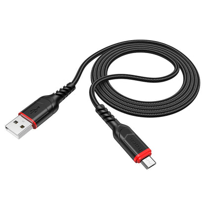 HOCO X59 Victory USB-A - cabo de carregamento e dados microUSB, 18W, 1m, preto