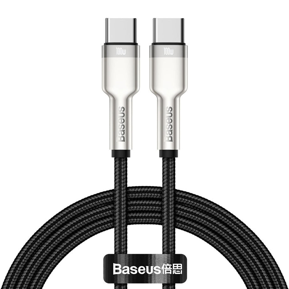 Cabo de Dados e Carregamento USB-C - USB-C Baseus Cafule, 100W, 2m, Preto CATJK-D01