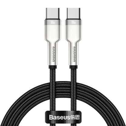 Cabo de Dados e Carregamento USB-C - USB-C Baseus Cafule, 100W, 2m, Preto CATJK-D01