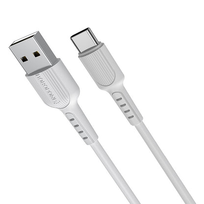 Cabo de carregamento e dados USB-A - USB-C Borofone BX16, 18W, 1m, Branco