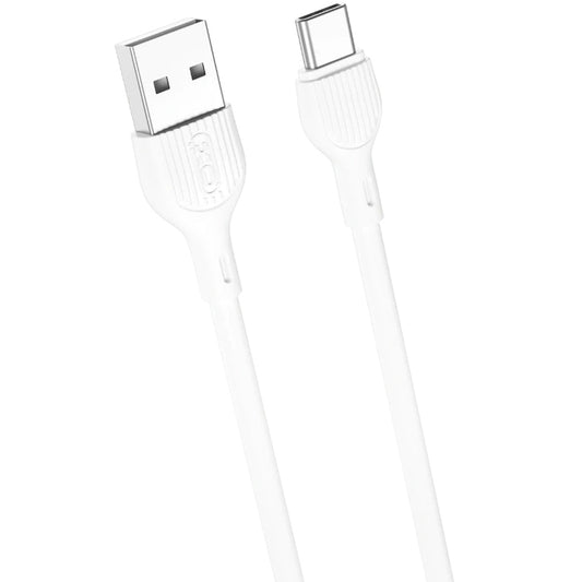 Cabo de Dados e Carregamento USB-A - USB-C XO Design NB200, 10W, 1m, Branco