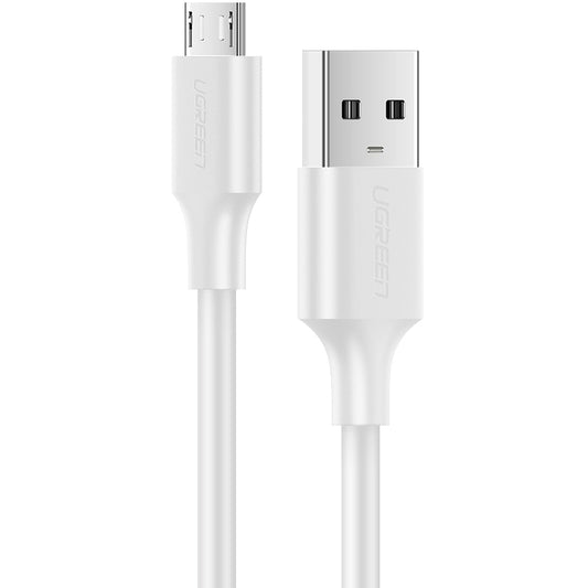 Cabo de Dados e Carregamento USB-A - microUSB UGREEN US289, 18W, 2m, Branco