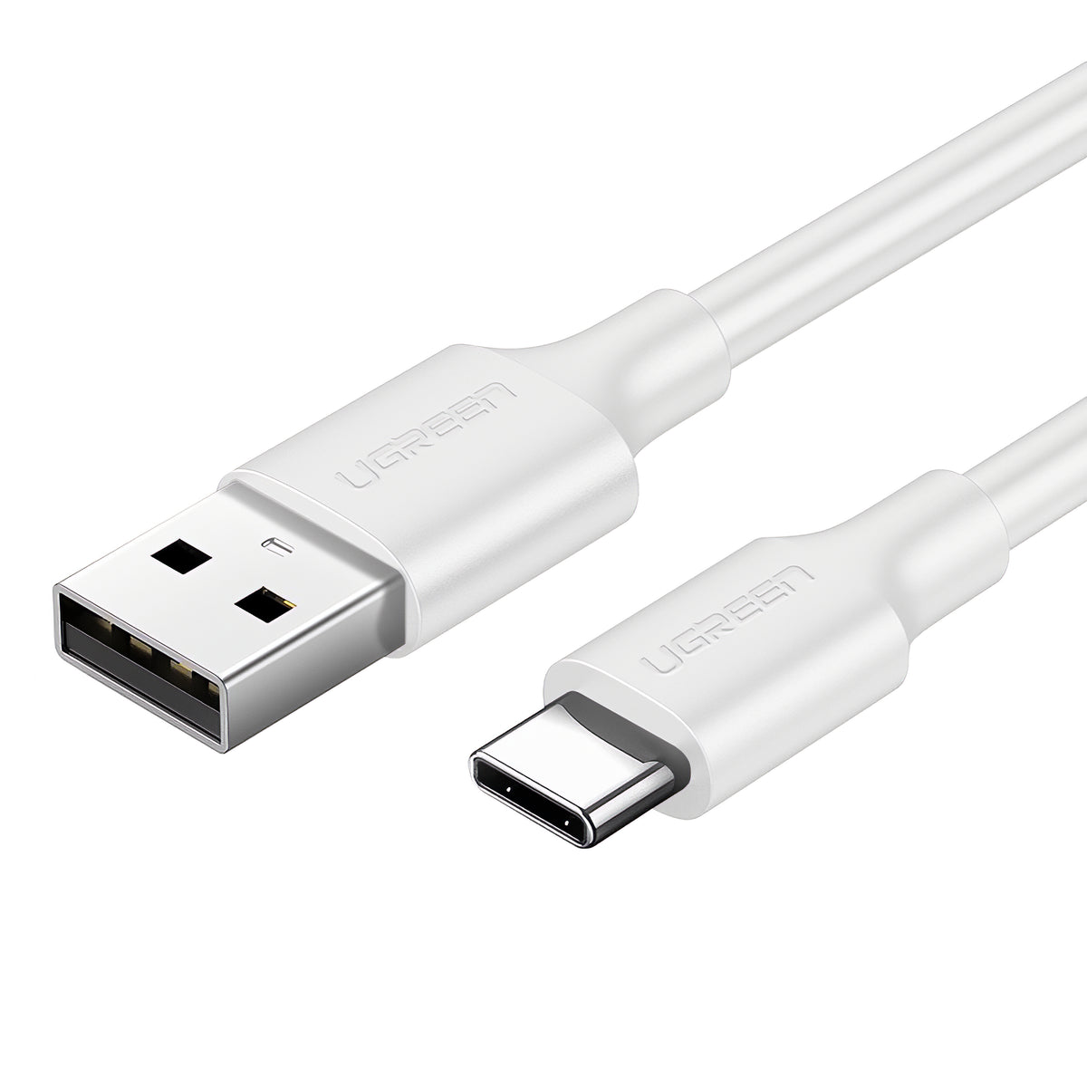 Cabo de Dados e Carregamento USB-A - USB-C UGREEN US287, 18W, 1.5m, Branco