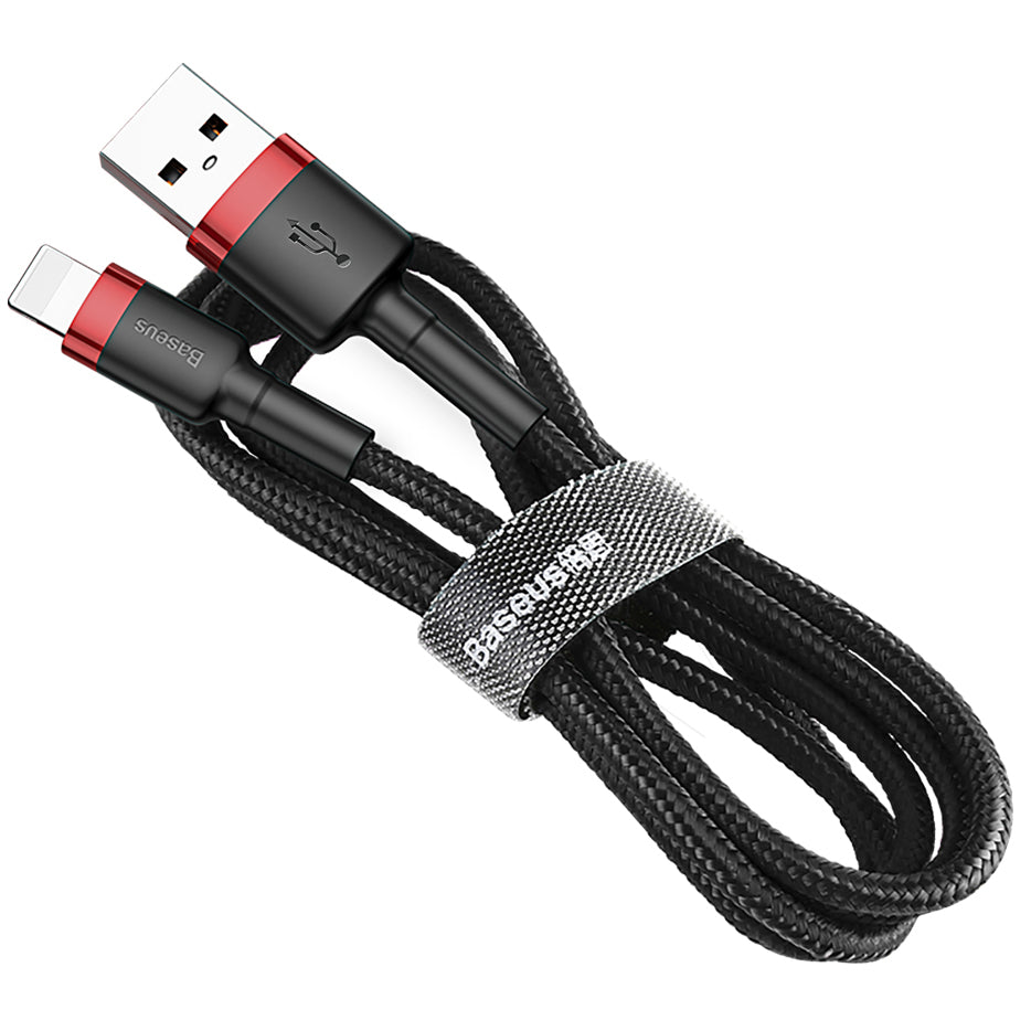 Cabo de carregamento e dados USB-A - Lightning Baseus Cafule, 18W, 0,5 m, vermelho CALKLF-A19