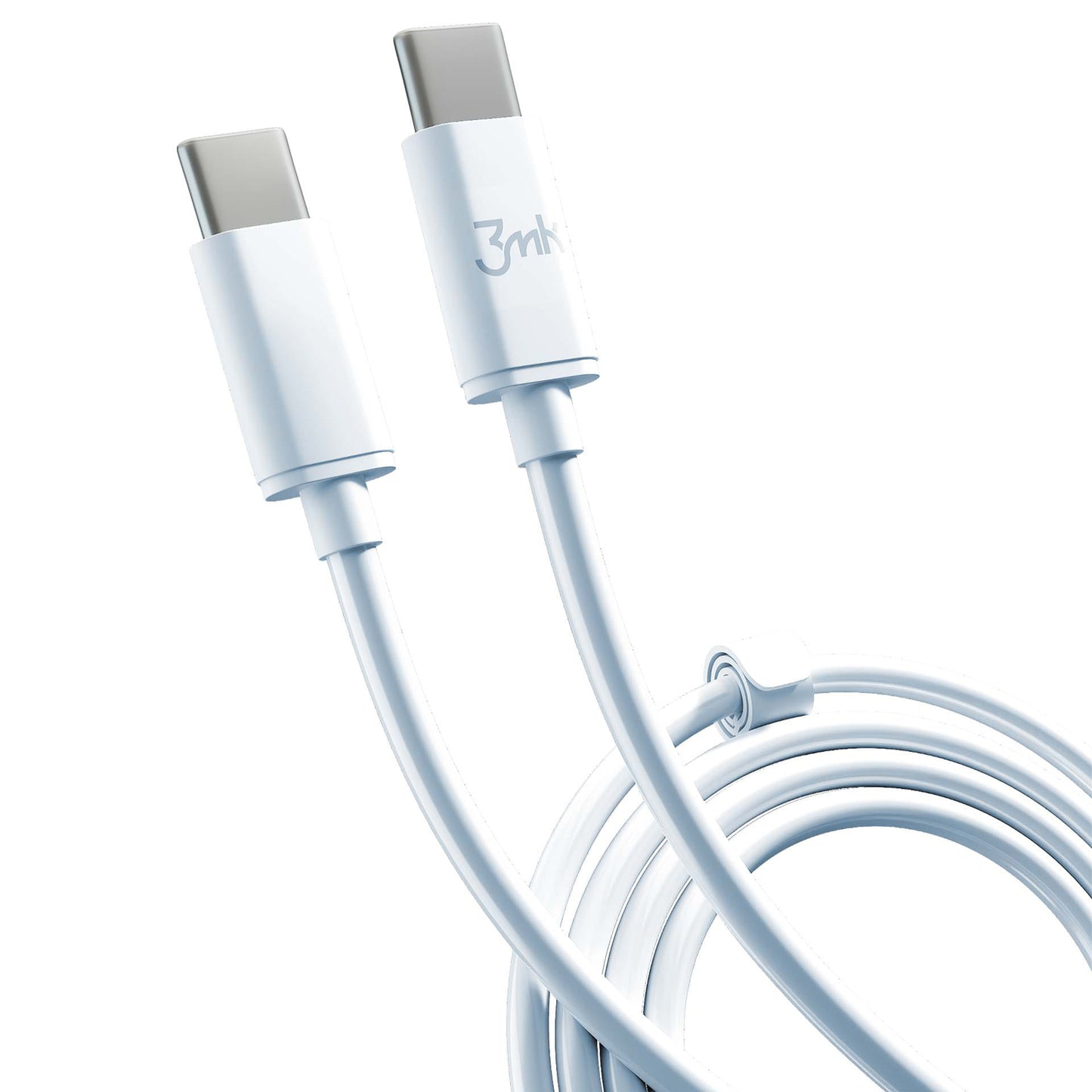 Cabo de Dados e Carregamento USB-C - USB-C 3MK Hyper, 100W, 2m, Branco