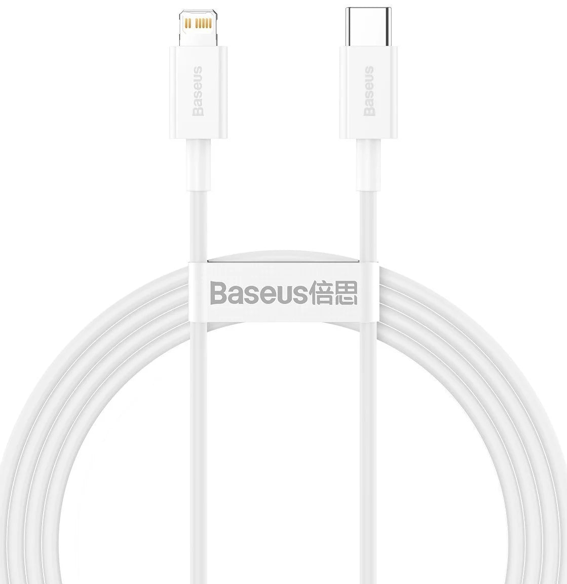 Cabo de carregamento e dados USB-C - Lightning Baseus Superior Series, 20W, 1,5 m, branco CATLYS-B02 