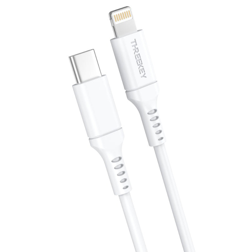 Cabo de carregamento e dados USB-C - Lightning XO Design TK04, 20W, 1m, branco