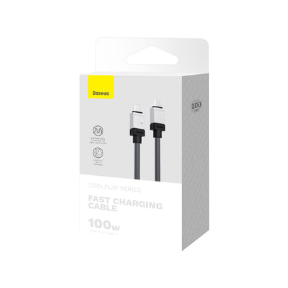 Cabo de Dados e Carregamento USB-C - USB-C Baseus CoolPlay, 100W, 1m, Preto CAKW000201