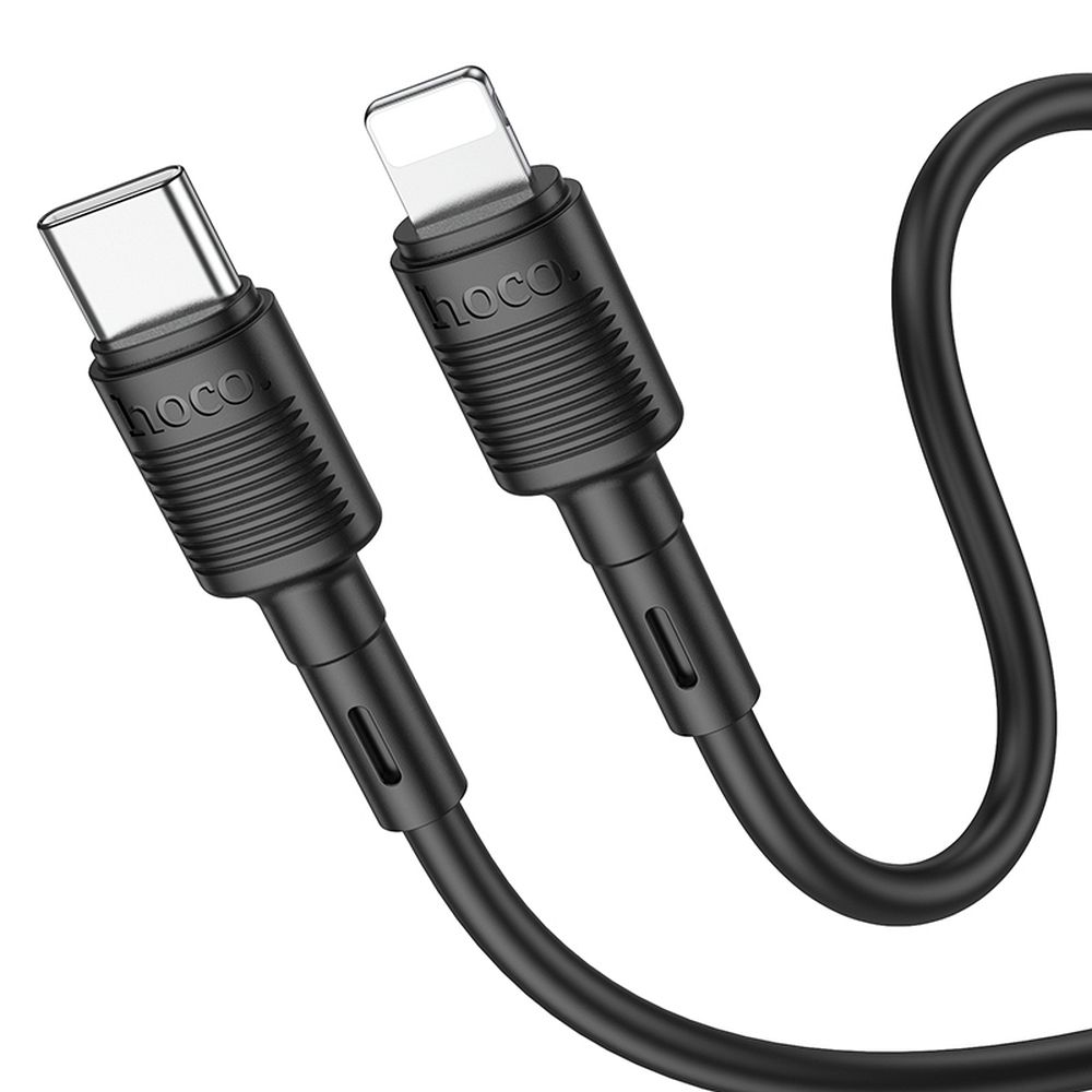 HOCO X83 Victory USB-C - Cabo de carregamento e dados Lightning, 20W, 1m, preto 