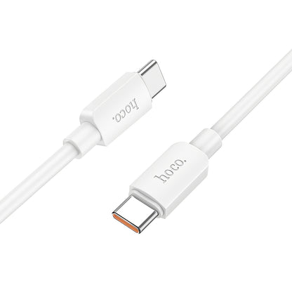 Cabo de Dados e Carregamento USB-C - USB-C HOCO X96, 100W, 1m, Branco