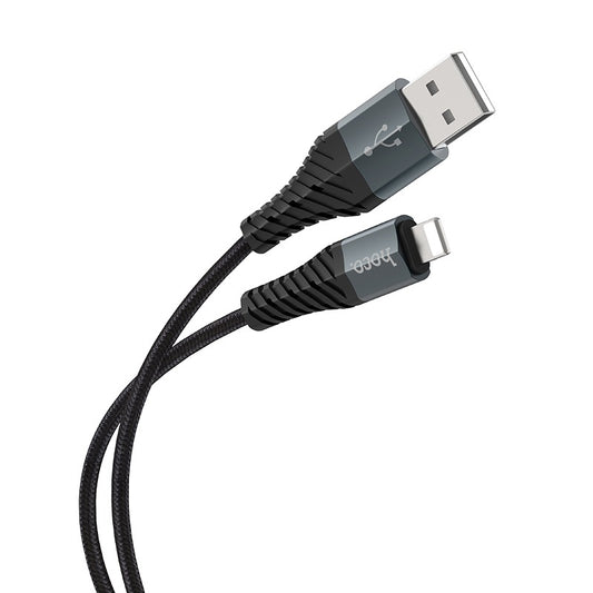 Cabo de carregamento e dados USB-A - Lightning HOCO X38 Cool, 18W, 1m, Preto 