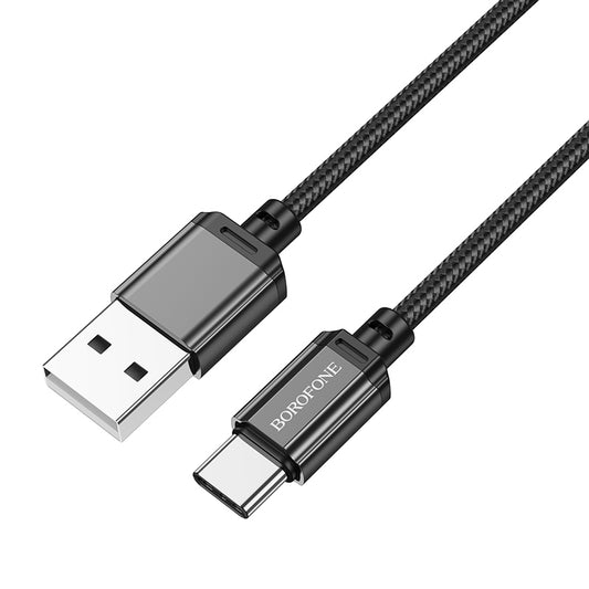 Cabo de carregamento e dados USB-A - USB-C Borofone BX87 Sharp BX87, 60W, 1m, Preto 