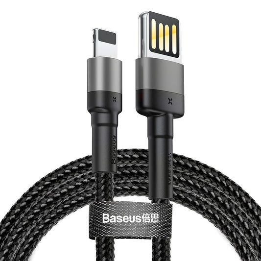 Cabo de carregamento e dados USB-A - Lightning Baseus Cafule, 18W, 2m, cinzento CALKLF-HG1 